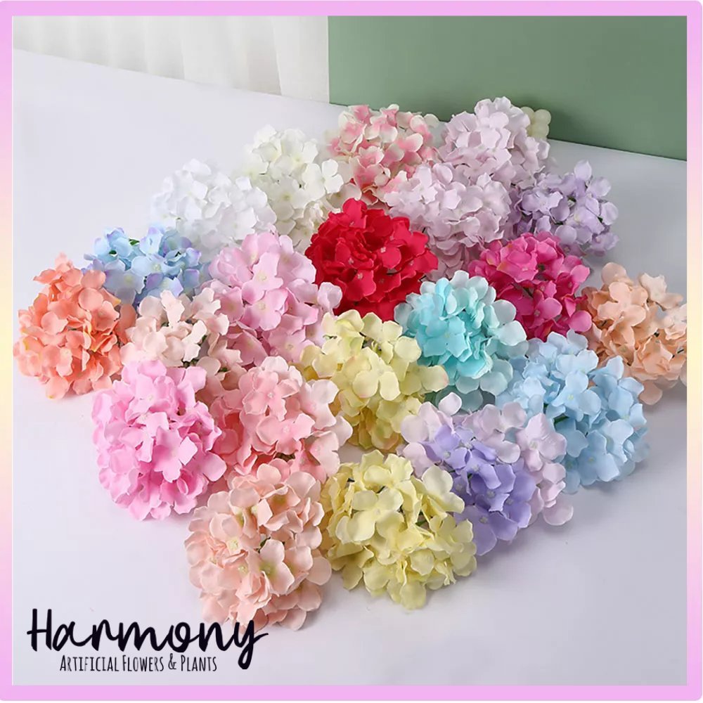bunga artificial plastik hydrangea dekorasi hiasan cantik hidrangea - Gambar 6