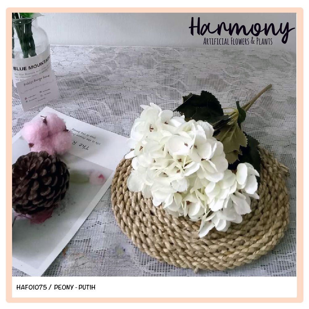 bunga artificial mawar peony buket dekorasi bouquet bucket plastik hiasan dekorasi - Gambar 3