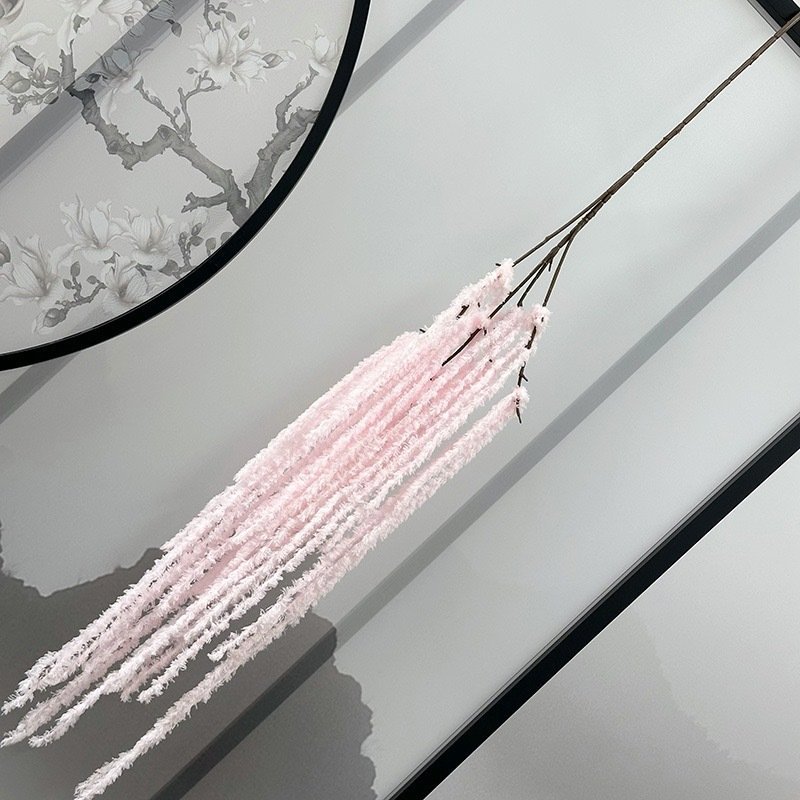 bunga amaranthus woll gantung artificial tangkai juntai palsu hiasan wedding dekorasi - Gambar 9