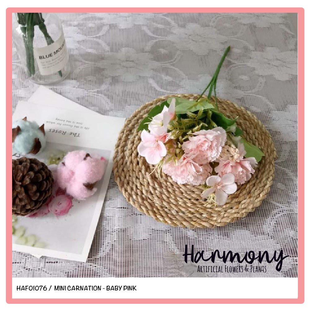 bunga artificial mini carnation plastik buket bouquet hiasan dekorasi - Gambar 3