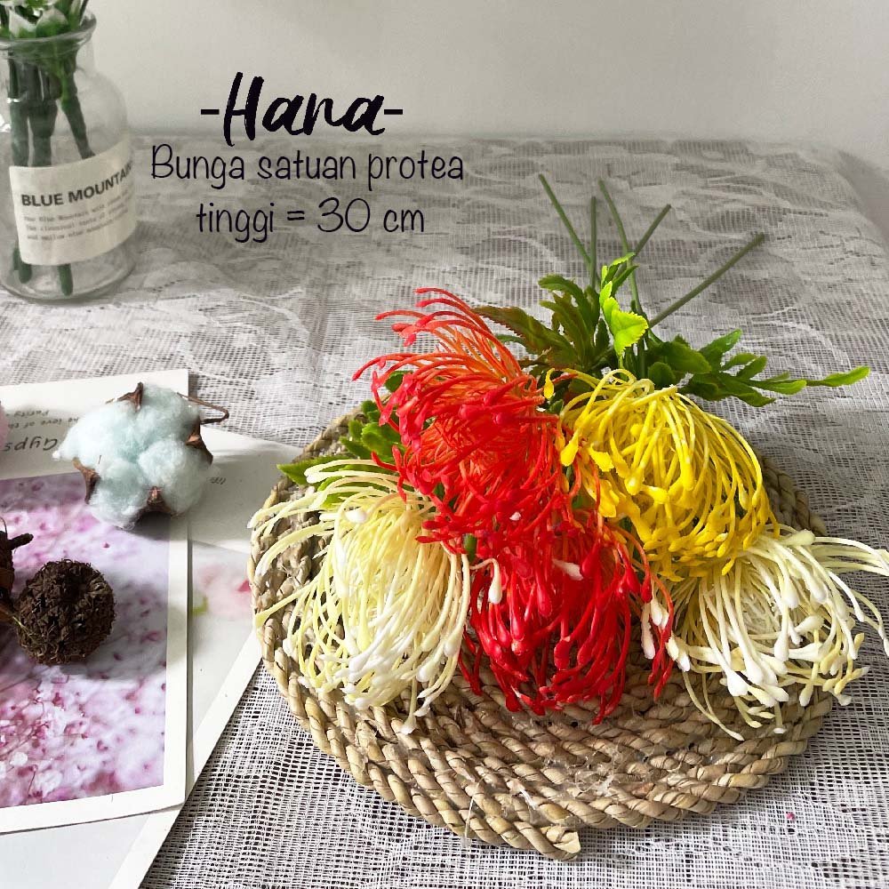 Bunga protea satuan artificial dekorasi