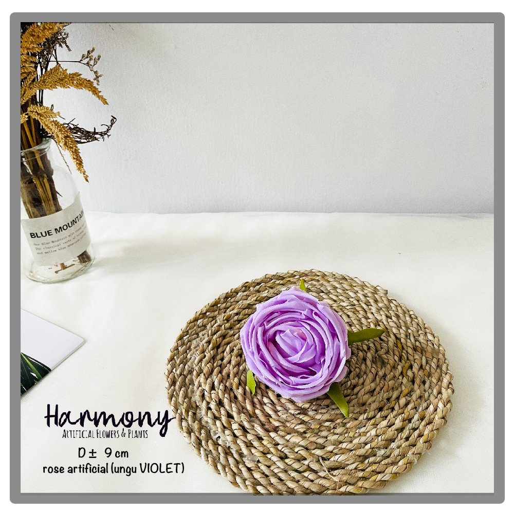 bunga artificial plastik satuan mawar premium tanpa tangkai hiasan cantik dekorasi - Gambar 8