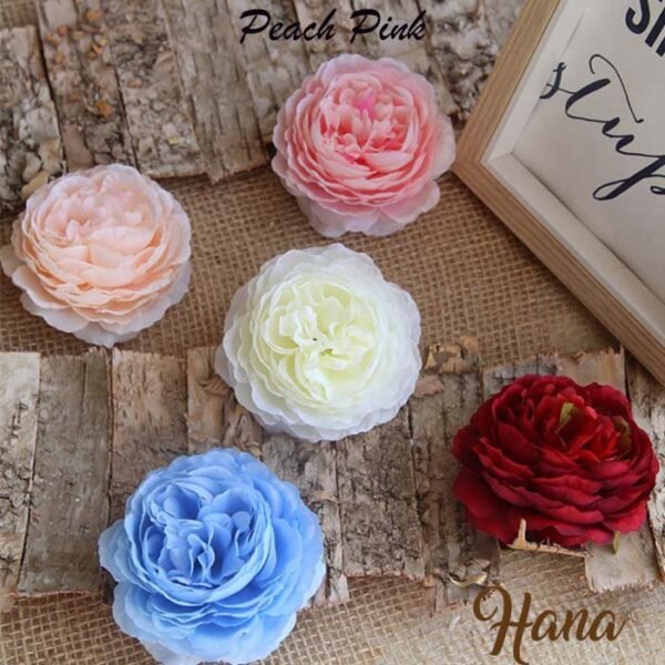 Bunga peony artificial satuan diameter 8 cm bunga palsu (tanpa tangkai)