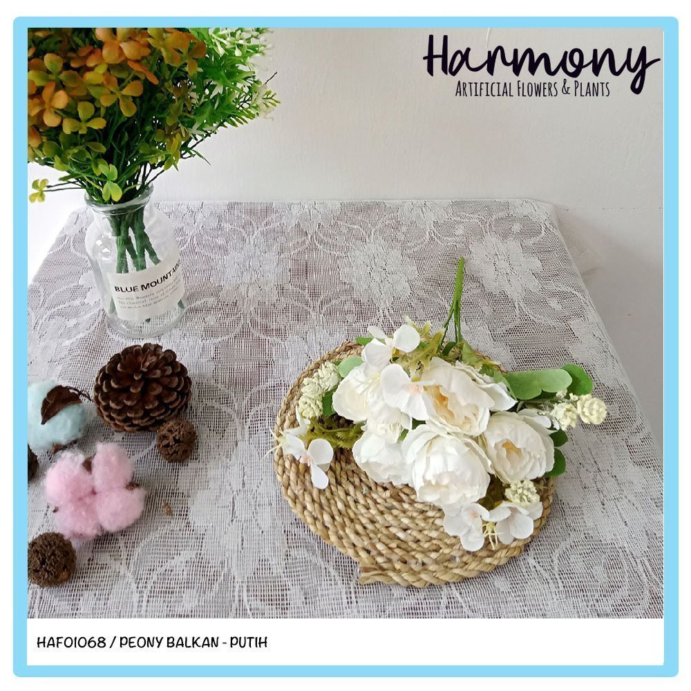 Bunga Artificial Pendek - Peony - Balkan - Gambar 3