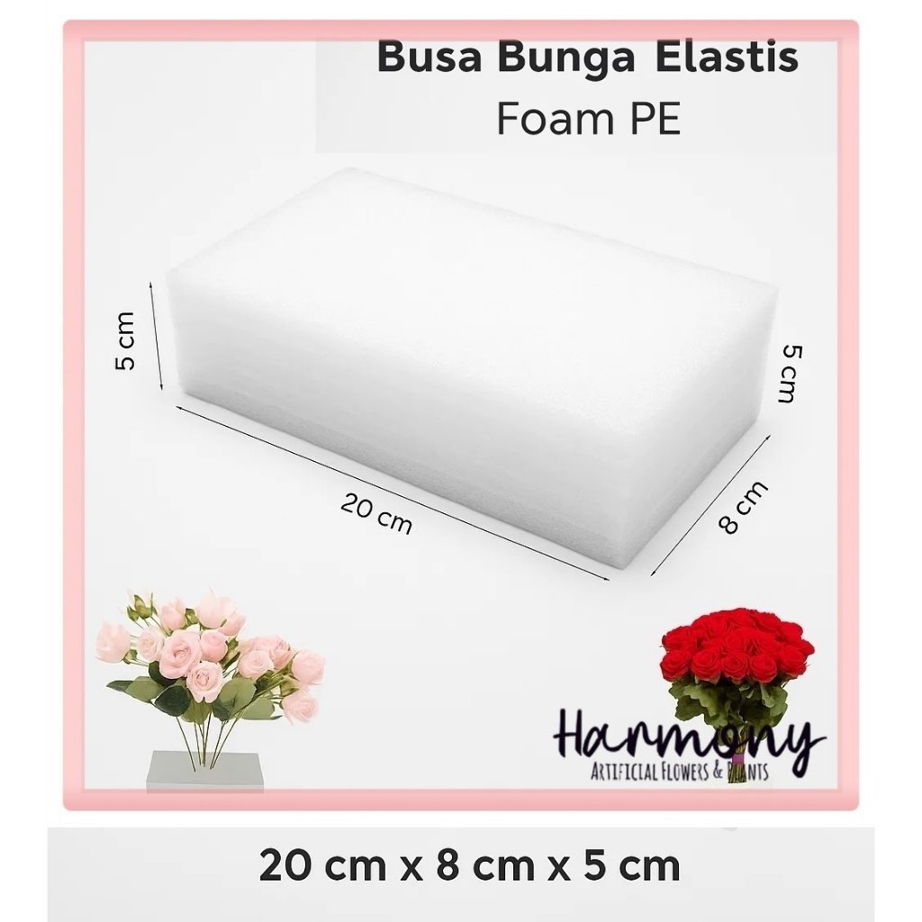 busa PE foam elastis oasis putih lentur dekorasi