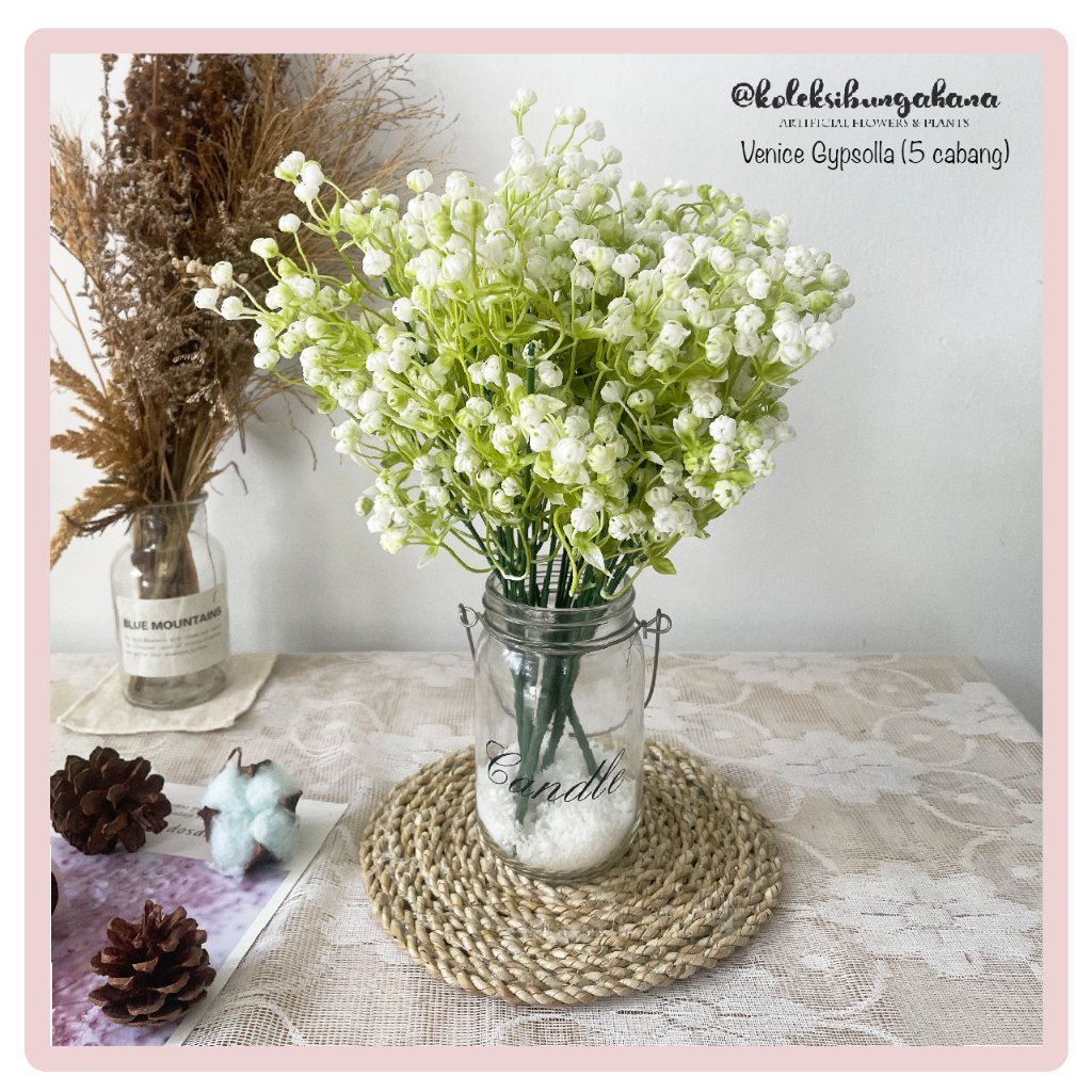bunga rumput artificial venice gypsolla baby breath plastik dekorasi