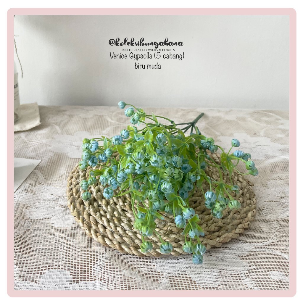 bunga rumput artificial venice gypsolla baby breath plastik dekorasi - Gambar 7
